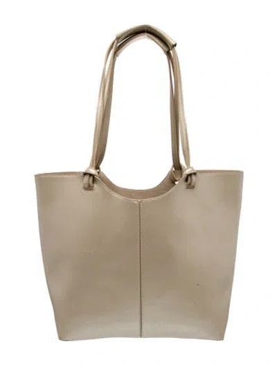 Pre-owned Neiman Marcus Leather Tote In Neutral