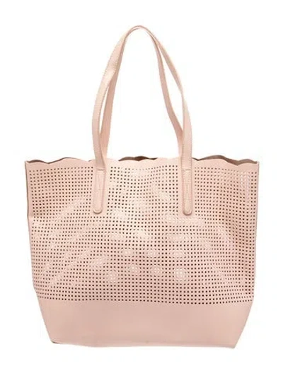 Pre-owned Neiman Marcus Leather Tote In Pink