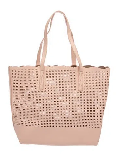 Pre-owned Neiman Marcus Leather Tote In Pink