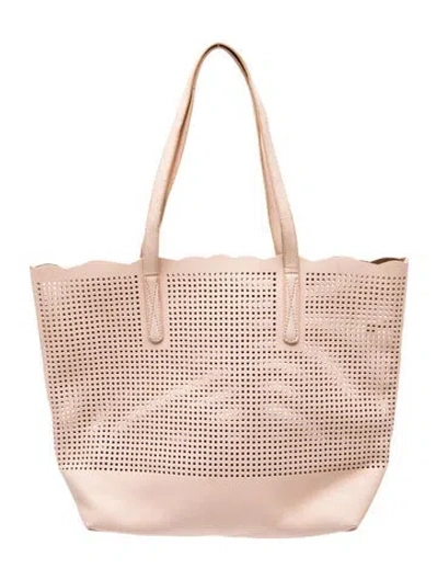 Pre-owned Neiman Marcus Leather Tote In Pink