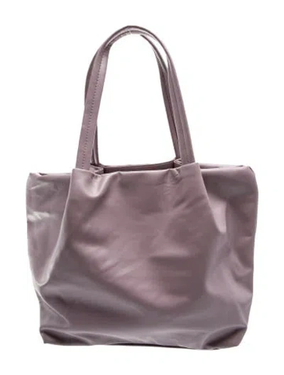 Pre-owned Neiman Marcus Leather Tote In Purple
