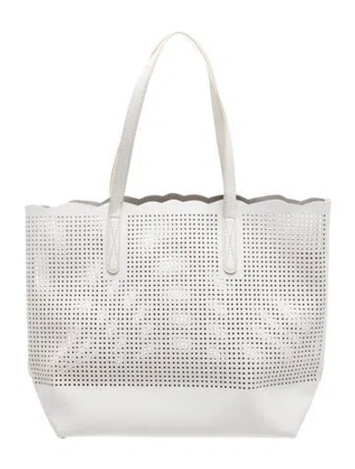 Pre-owned Neiman Marcus Leather Tote In White