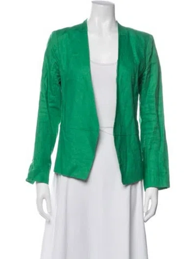 Pre-owned Neiman Marcus Linen Blazer In Green