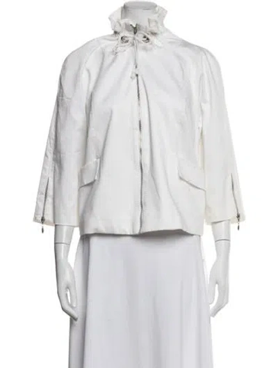 Pre-owned Neiman Marcus Linen Jacket In White