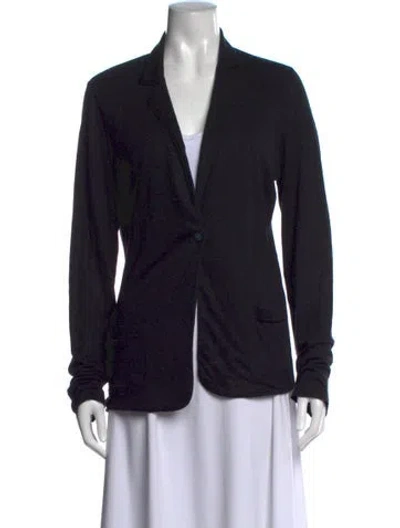 Pre-owned Neiman Marcus Linen Open Front Sweater In Black/metallic