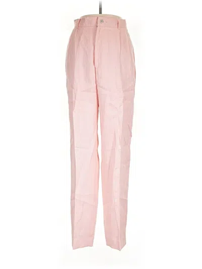 Pre-owned Neiman Marcus Linen Pants In Pink