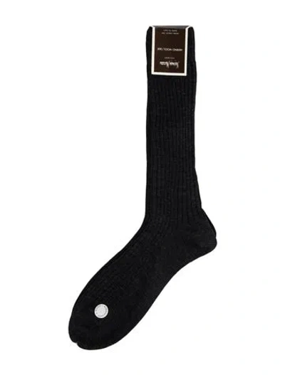 Pre-owned Neiman Marcus Long Formal Socks In Gray