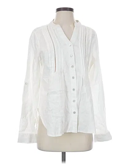 Neiman Marcus Long Sleeve Blouse In Ivory