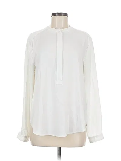Pre-owned Neiman Marcus Long Sleeve Blouse In White