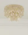 Neiman Marcus Melissa 18" 2-light Capiz Shell Flush Mount In Gold