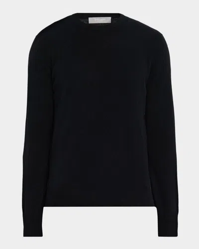 Neiman Marcus Men & Apos;s Cashmere Crewneck Sweater In Black