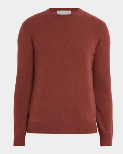 Neiman Marcus Men & Apos;s Cashmere Crewneck Sweater In Vintage Ru