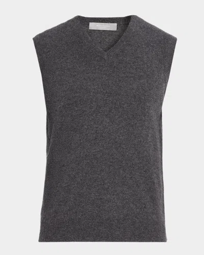 Neiman Marcus Men & Apos;s Cashmere Jersey Knit Vest In Shield
