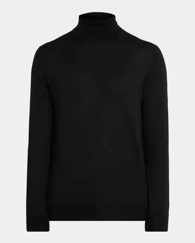 Neiman Marcus Men & Apos;s Cashmere Turtleneck Sweater In Black