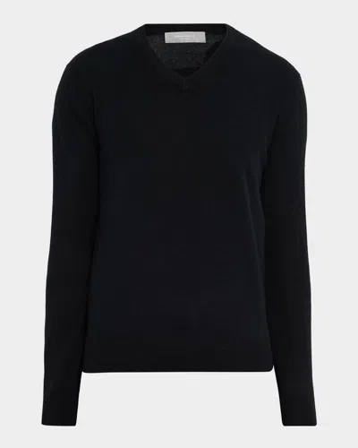 Neiman Marcus Men & Apos;s Cashmere V-neck Sweater In Black