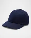 Neiman Marcus Men's Cashmere 6-panel Baseball Cap In Navy