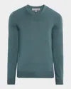 Neiman Marcus Men's Cashmere And Silk Slim Crewneck Sweater In Blue