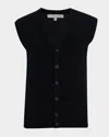 Neiman Marcus Men's Cashmere Button-front Vest In Animal Print