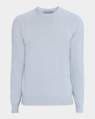 Neiman Marcus Men's Cashmere Crewneck Sweater In Blue