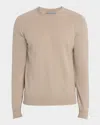 Neiman Marcus Men's Cashmere Crewneck Sweater In Brown