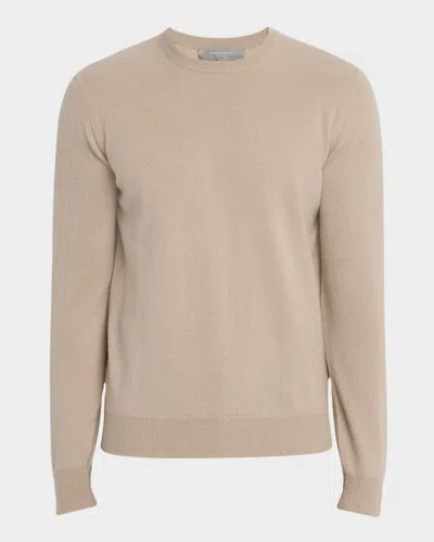Neiman Marcus Men's Cashmere Crewneck Sweater In Brown
