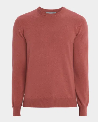 Neiman Marcus Men's Cashmere Crewneck Sweater In Brown