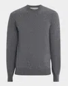 Neiman Marcus Men's Cashmere Crewneck Sweater In Gray