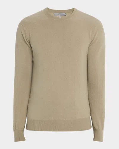 Neiman Marcus Men's Cashmere Crewneck Sweater In Green