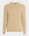 Neiman Marcus Men's Cashmere Crewneck Sweater In Yellow