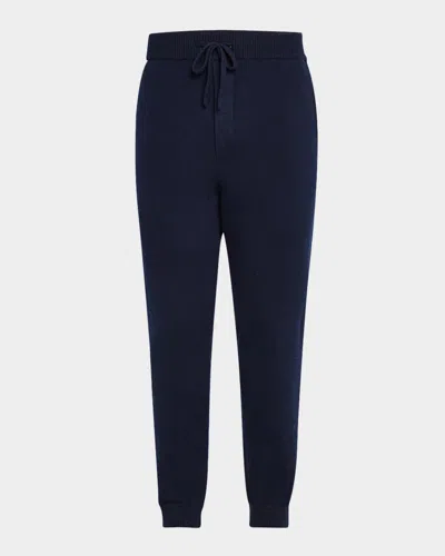 Neiman Marcus Men's Cashmere Joggers In Navy