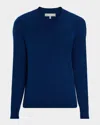 Neiman Marcus Men's Cashmere Knit Deep V-neck Sweater In Blue