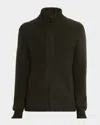 Neiman Marcus Men's Cashmere Knit Full-zip Sweater In Brown