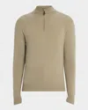 Neiman Marcus Men's Cashmere Quarter-zip Sweater In Animal Print