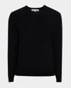 Neiman Marcus Men's Cashmere V-neck Sweater In Black