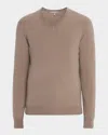 Neiman Marcus Men's Cashmere V-neck Sweater In Neutral