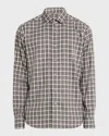 NEIMAN MARCUS MEN'S PLAID FLANNEL SPORT SHIRT