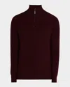 NEIMAN MARCUS MEN'S RIBBED WOOL-CASHMERE SWEATER