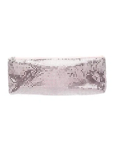 Pre-owned Neiman Marcus Metal Clutch In Pink
