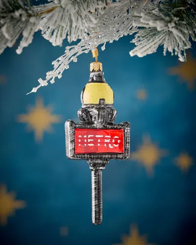 Neiman Marcus Metro Sign Christmas Ornament In Multi