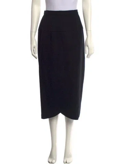 Pre-owned Neiman Marcus Midi Length Skirt In Black