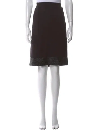 Pre-owned Neiman Marcus Midi Length Skirt In Black