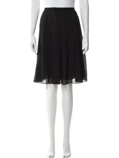 Pre-owned Neiman Marcus Midi Length Skirt In Black