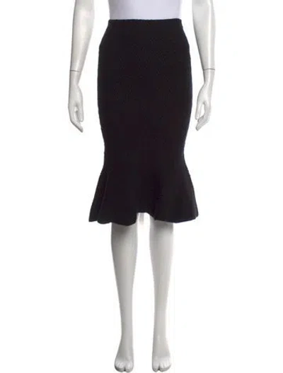 Pre-owned Neiman Marcus Midi Length Skirt In Black