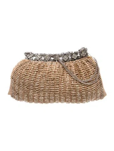 Pre-owned Neiman Marcus Minaudière Vintage In Neutral