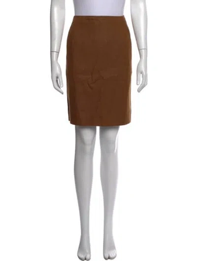 Pre-owned Neiman Marcus Mini Skirt In Brown