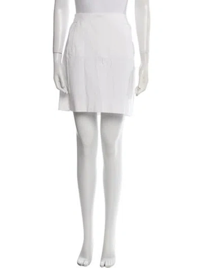 Pre-owned Neiman Marcus Mini Skirt In White