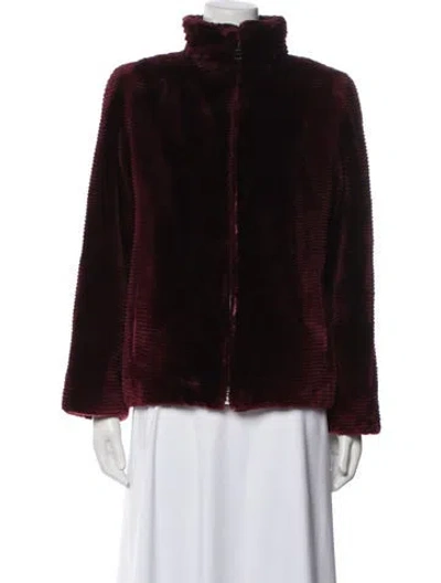 Pre-owned Neiman Marcus Mink Faux Fur Jacket In Multi