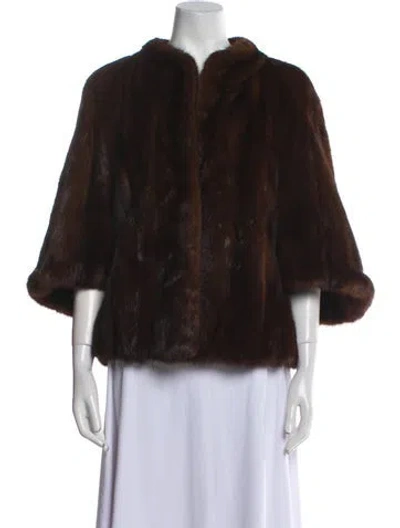 Pre-owned Neiman Marcus Mink Fur Coat In Brown