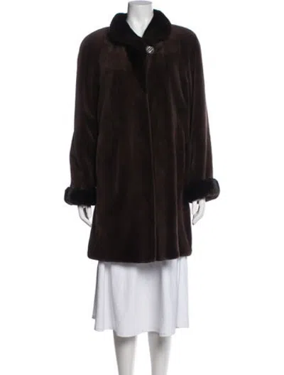 Pre-owned Neiman Marcus Mink Fur Coat In Brown