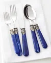 Neiman Marcus Napoleon 20-piece Flatware Set, Blue Marble In Blue Marble